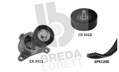 BREDA LORETT Поликлиновой ременный комплект KCA0060